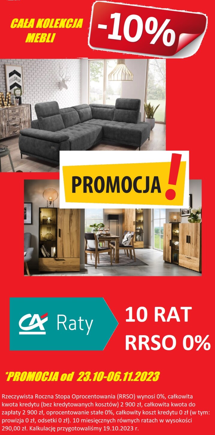 Promocja na wszystko -10 % + 10 RAT 0%